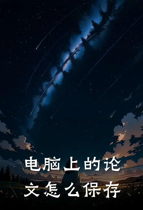 电脑上的论文怎么保存