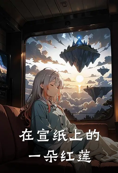 在宣纸上的一朵红莲